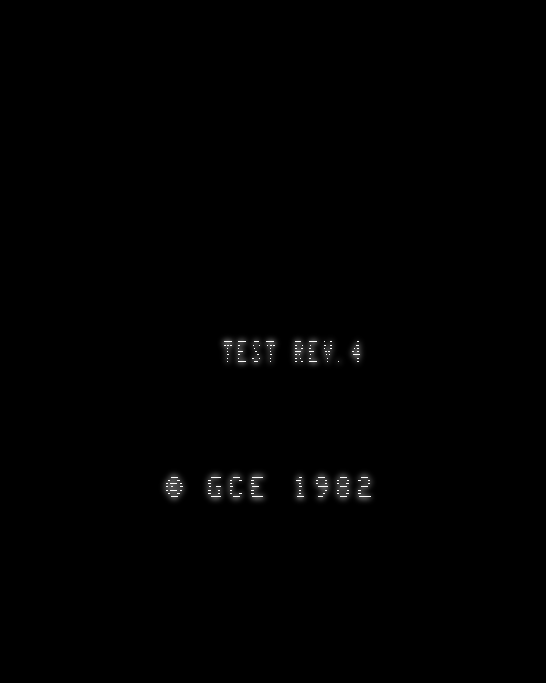 Test Cart title screen for Vectrex